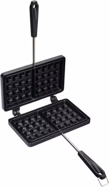 KitchenCraft Non Stick Waffle Maker in Black