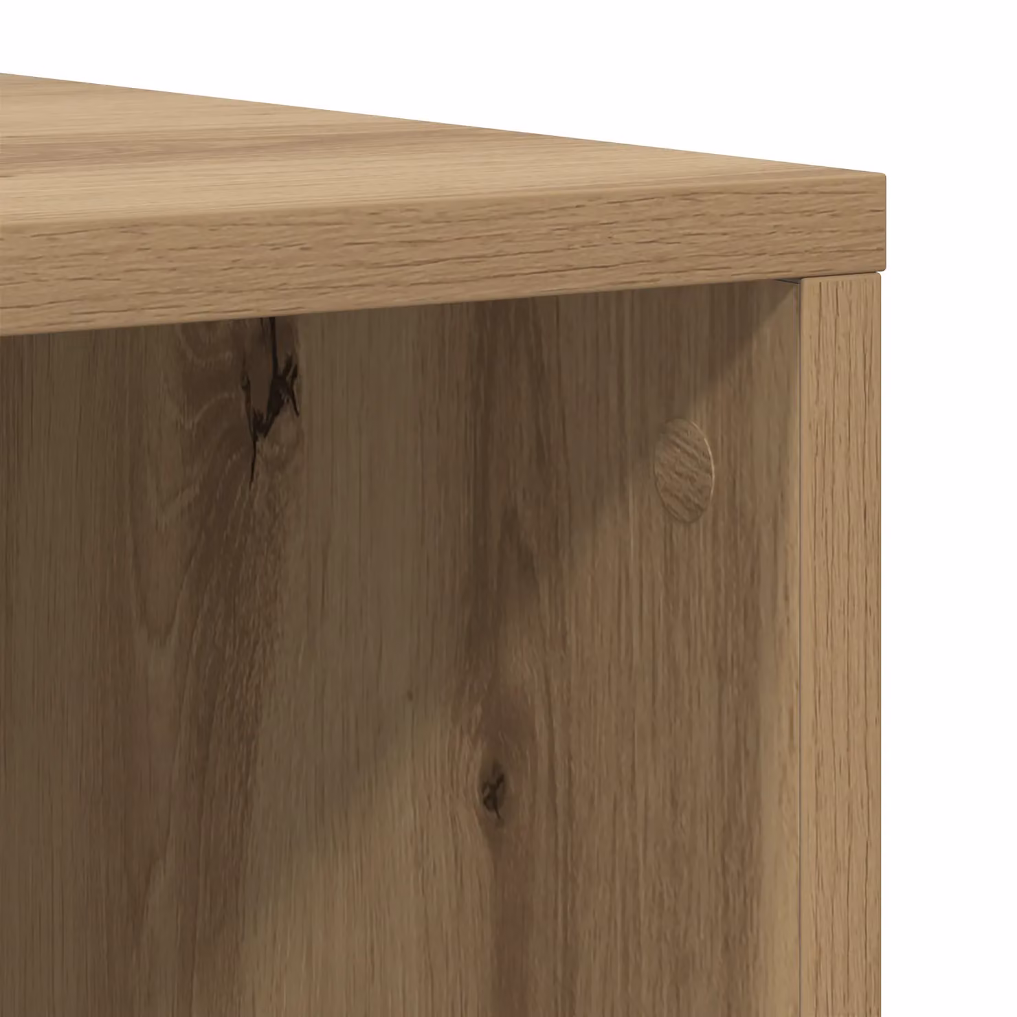 Berkfield Home 4 Piece Artisan Oak Cube Storage Set with Shelf in Brown, W/D/H: 72 x 35 x 36.5 cm – 3
