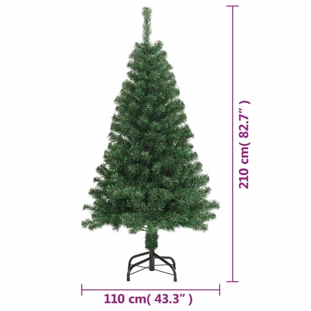 Berkfield Home Beautiful Artificial Christmas Tree with Thick Branches, Green, Height: 210 cm – 5