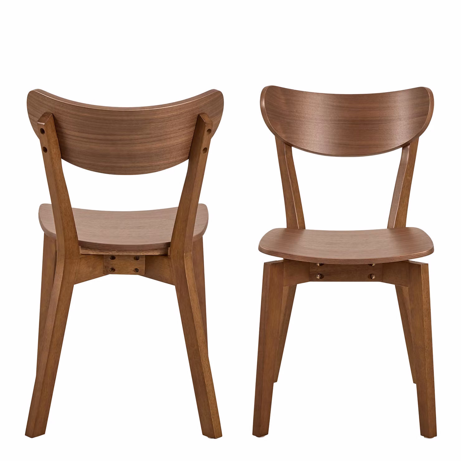 Furniture To Go Roxby Retro Dining Chairs in Walnut, Set of 2 – 2