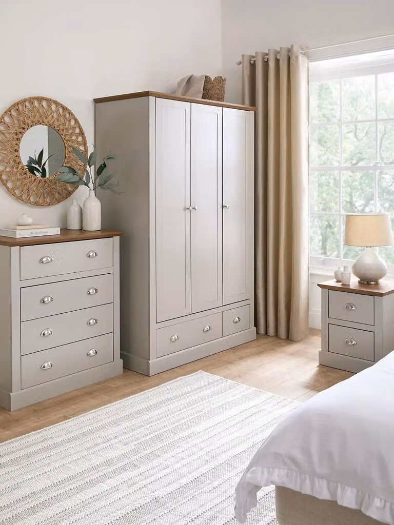 Very Home Grey Country House Style 3 Piece Bedroom Set