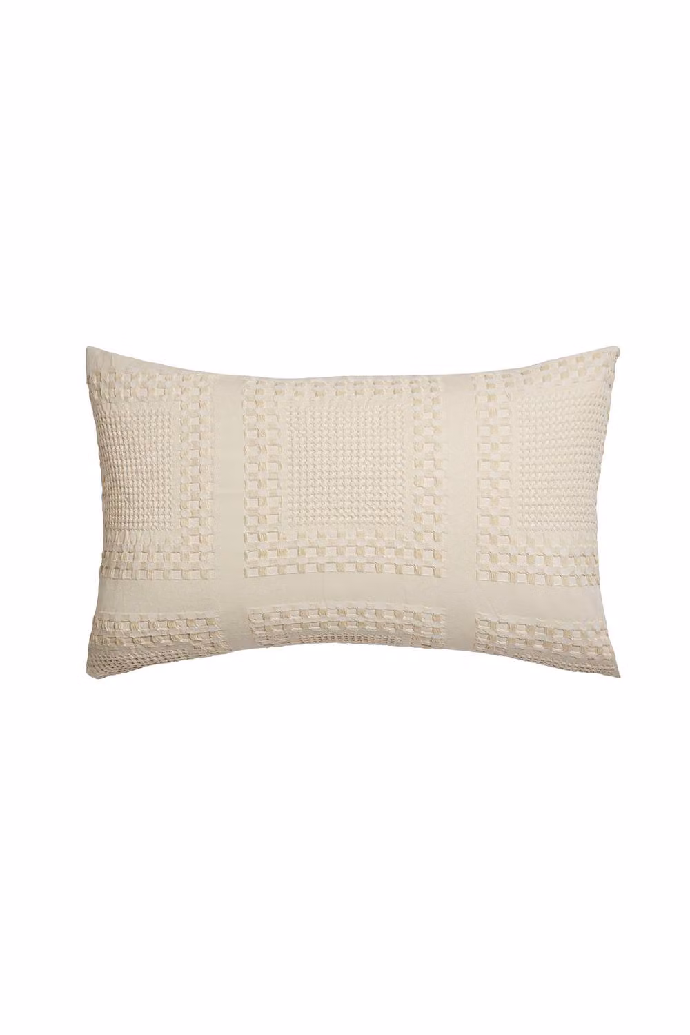Murmur Maeve Waffle Cotton Duvet Cover and Pillowcase Set, Beige, W/D/H: 140 x 200 cm – 3
