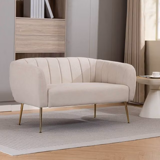Artemis Home Stanton 2 Seat Upholstered Fabric Sofa in Beige