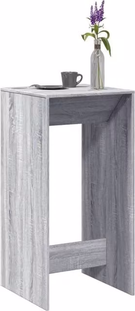 Berkfield Home Bar Table in Grey Sonoma, W: 51 cm, D: 50 cm, H: 103.5 cm