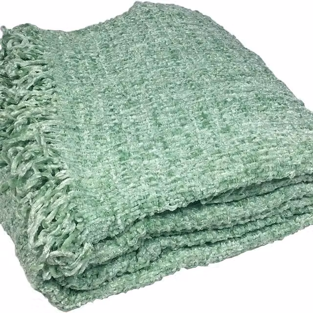 Rapport Home Green Woven Polyester Fibre Throw