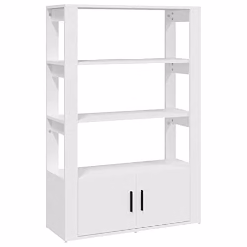 vidaXL Modern White Sideboard in MDF, W/D/H: 80 x 30 x 119.5 cm