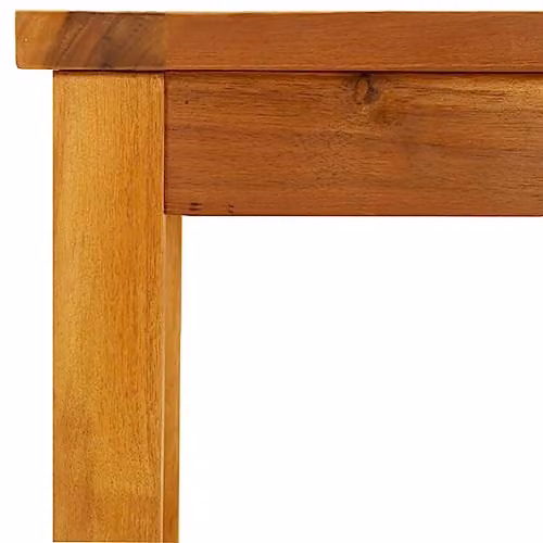 vidaXL Garden Bench in Brown Acacia Wood with Armrests, W: 110 cm, D: 35 cm, H: 45 cm – 3