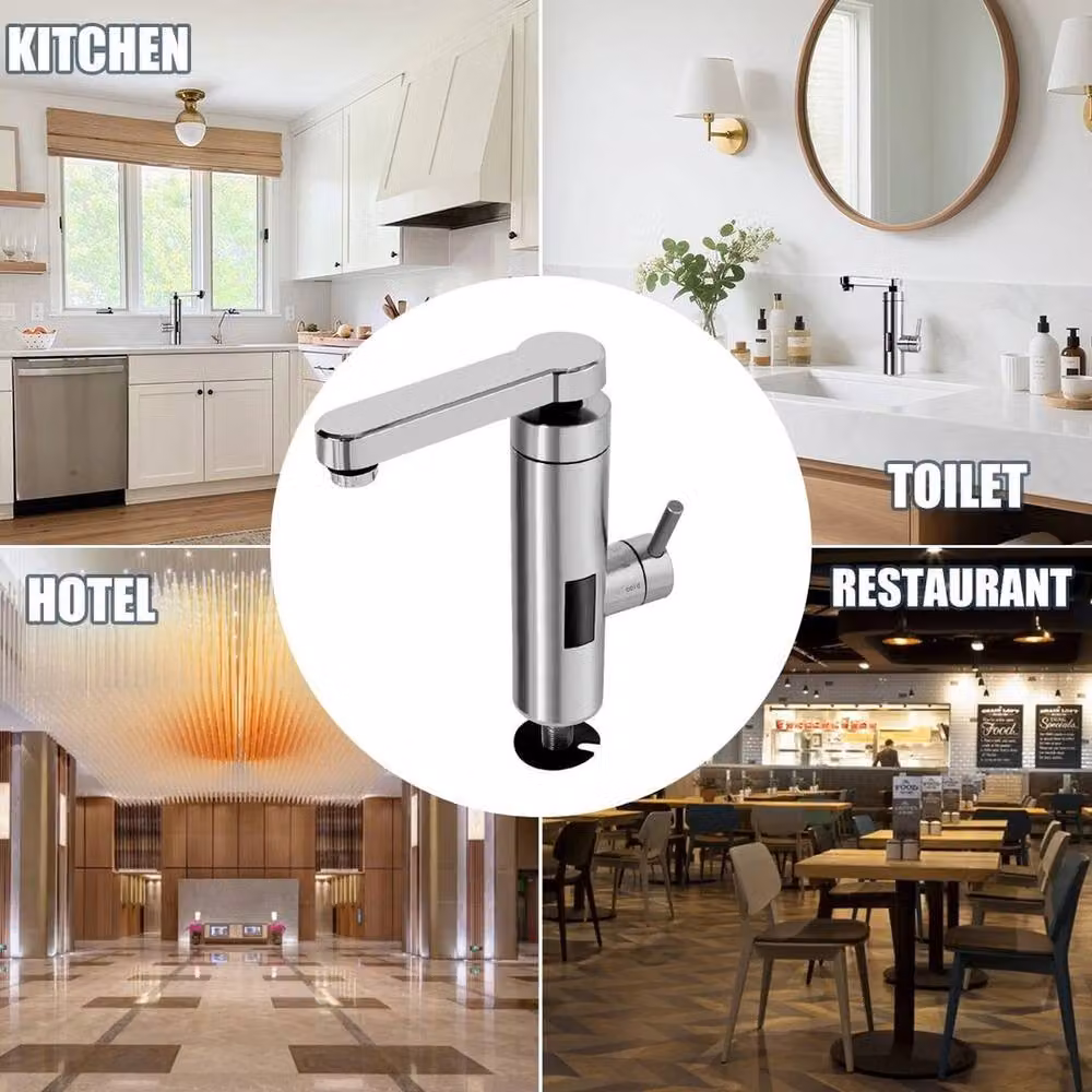 Kelvenix Silver Instant Boiling Water Tap for Kitchen and Bathroom with Electronic Sensor Display and Swivel Spout – 2