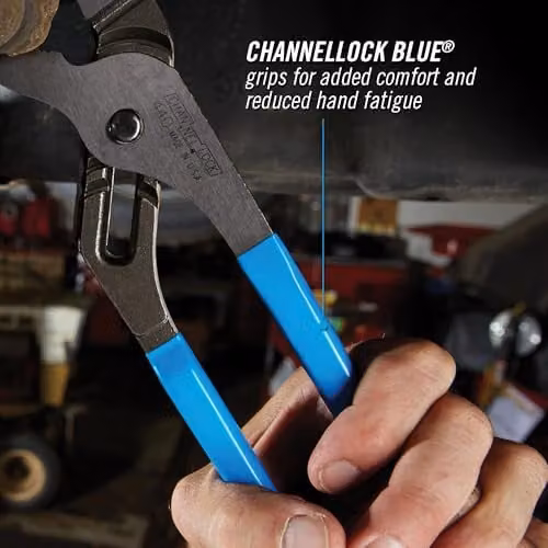 Channellock CHL440 12-Inch Stainless Steel Water Pump Pliers in Blue, Black and Silver – 5