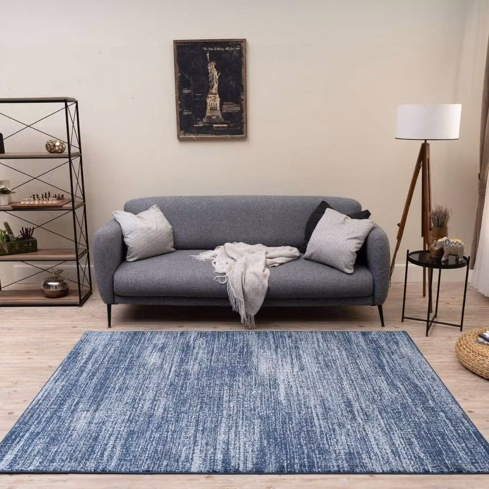 THE RUGS Montana Abstract Design Living Room Area Rug in Navy Blue, W: 240 cm, D: 340 cm – 4