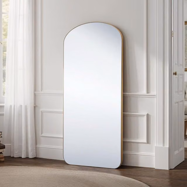 Yearn Soho Curved Arch Full Length Wall Mirror in Yellow or Black, H 170 x W 70 cm