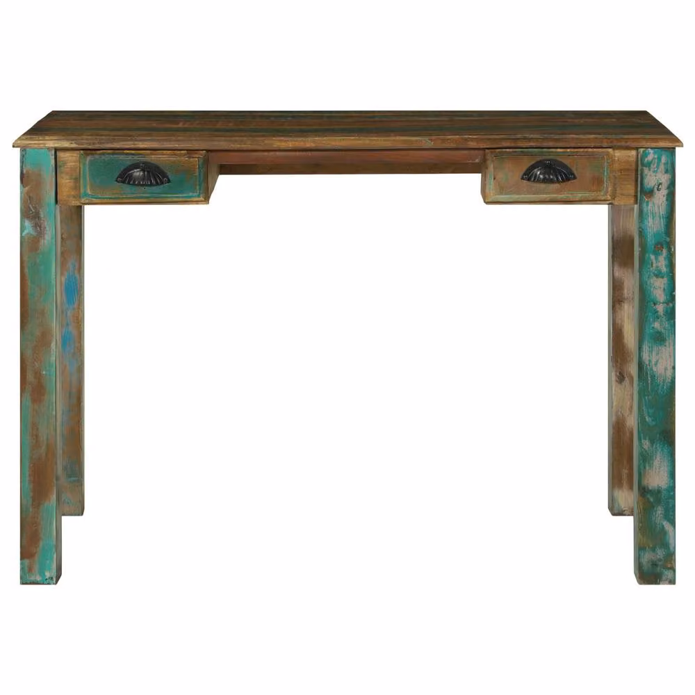 Berkfield Rustic Writing Desk in Brown Solid Wood, W/D/H: 112 x 55 x 76 cm – 2