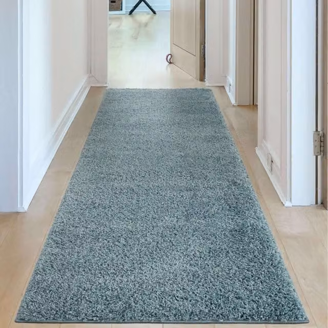 Myshaggy Collection Turquoise Rectangular Rug, W/D: 80 x 300 cm