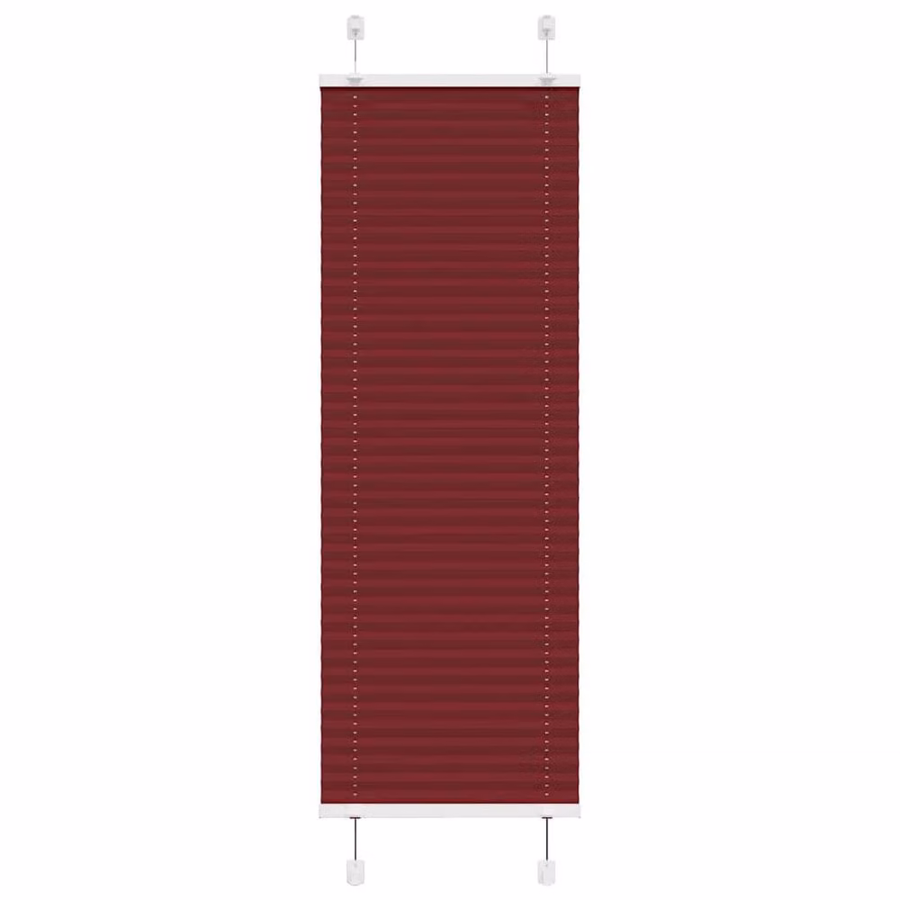 Berkfield Home Single Pleat Corded Blind in Bordeaux Red, W: 40 cm, H: 100 cm, Semi-Transparent Polyester Fabric – 2