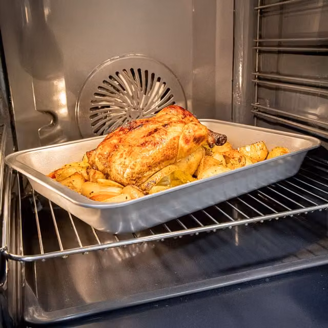 KitchenCraft Non-Stick Rectangular Roasting Dish, Grey, W: 41 cm, D: 28.5 cm