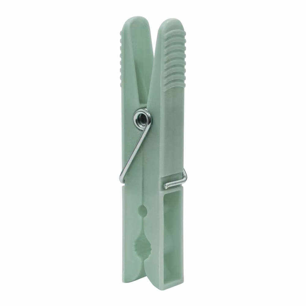 JVL Large Peg Bag with 200 Plastic Clothes Pegs in Assorted Grey, White and Green – 2