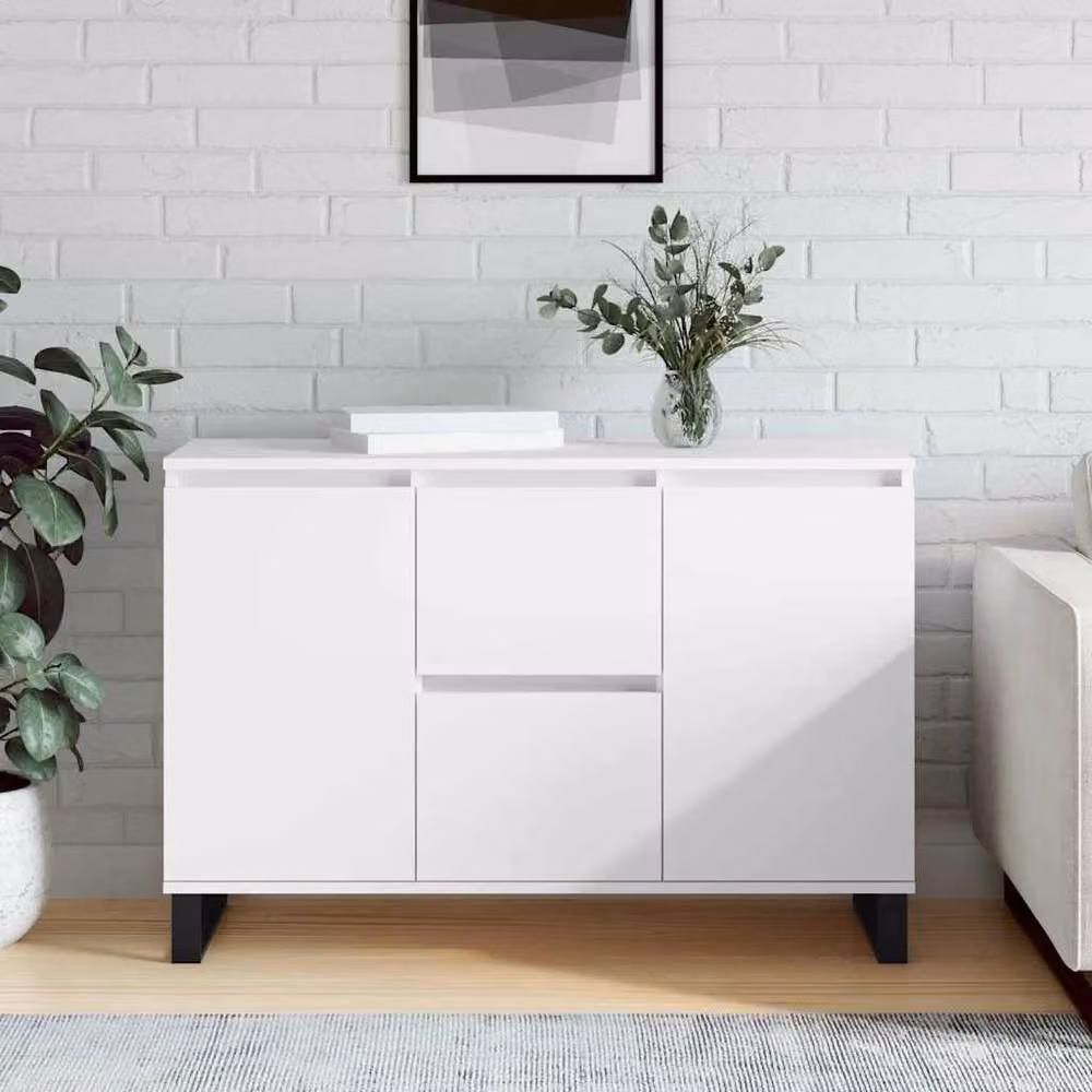 Berkfield Home White Modern Sideboard W/D/H: 104 x 35 x 70 cm – 2
