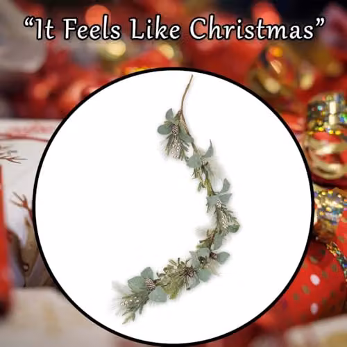 VFM e-Store Beige Christmas Foliage Garland Decoration – 6