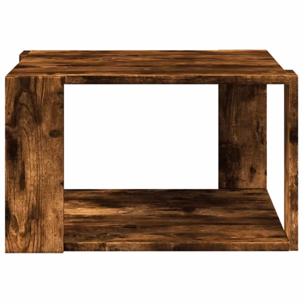 Berkfield Home Smoked Oak Coffee Table in Brown, W/D/H: 51.5 x 51.5 x 30 cm – 4