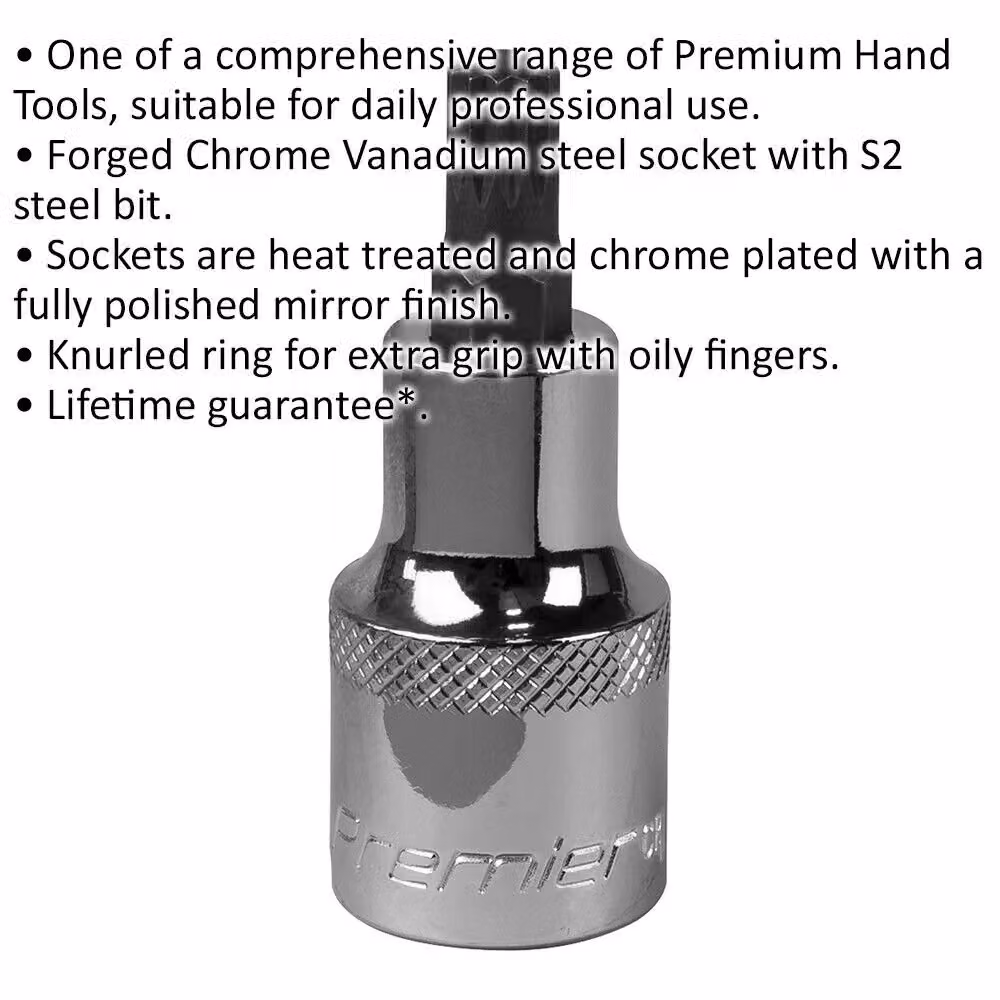Loops M8 Forged Spline Socket Bit 1/2 inch Square Drive Stainless Steel Silver – 2