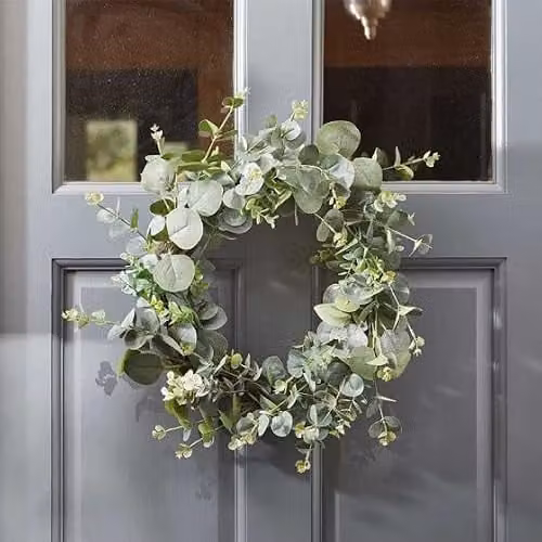 Smart Garden Products Eucalyptus Whirl Hanging Wreath, Green and Multicolour, Diameter: 40 cm – 1