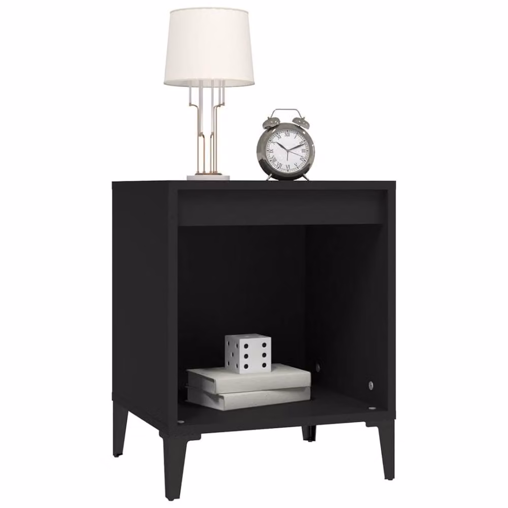 Berkfield Home Elegant Bedside Cabinets, 2 Piece Set in Black, W/D/H: 40 x 35 x 50 cm – 3