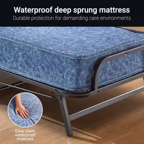JAY-BE Crown Windermere Single Folding Bed with Waterproof Mattress in Black or Blue – 3