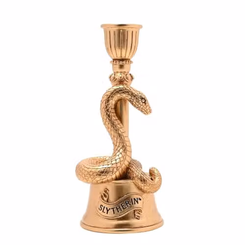 Warner Bros Harry Potter Slytherin Snake 3D Taper Candle Holder in Gold Metal – 1