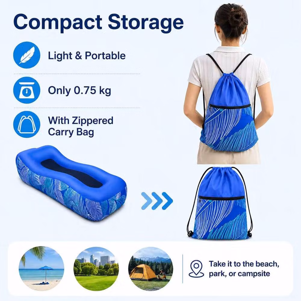 BluCore Portable Inflatable Sofa Bed Lounger in Blue – 3