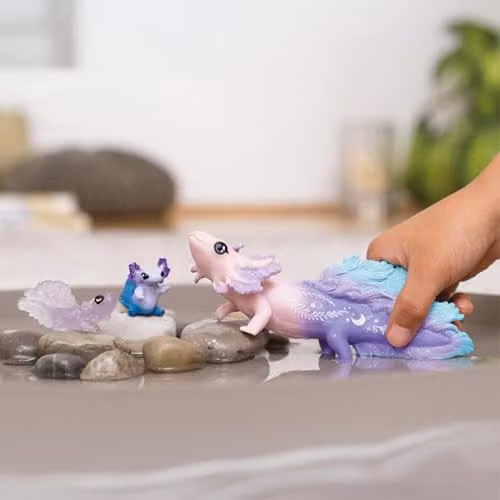 Schleich Bayala 3Pc Axolotl Discovery Playset in Multicolour, Blue and Green – 2