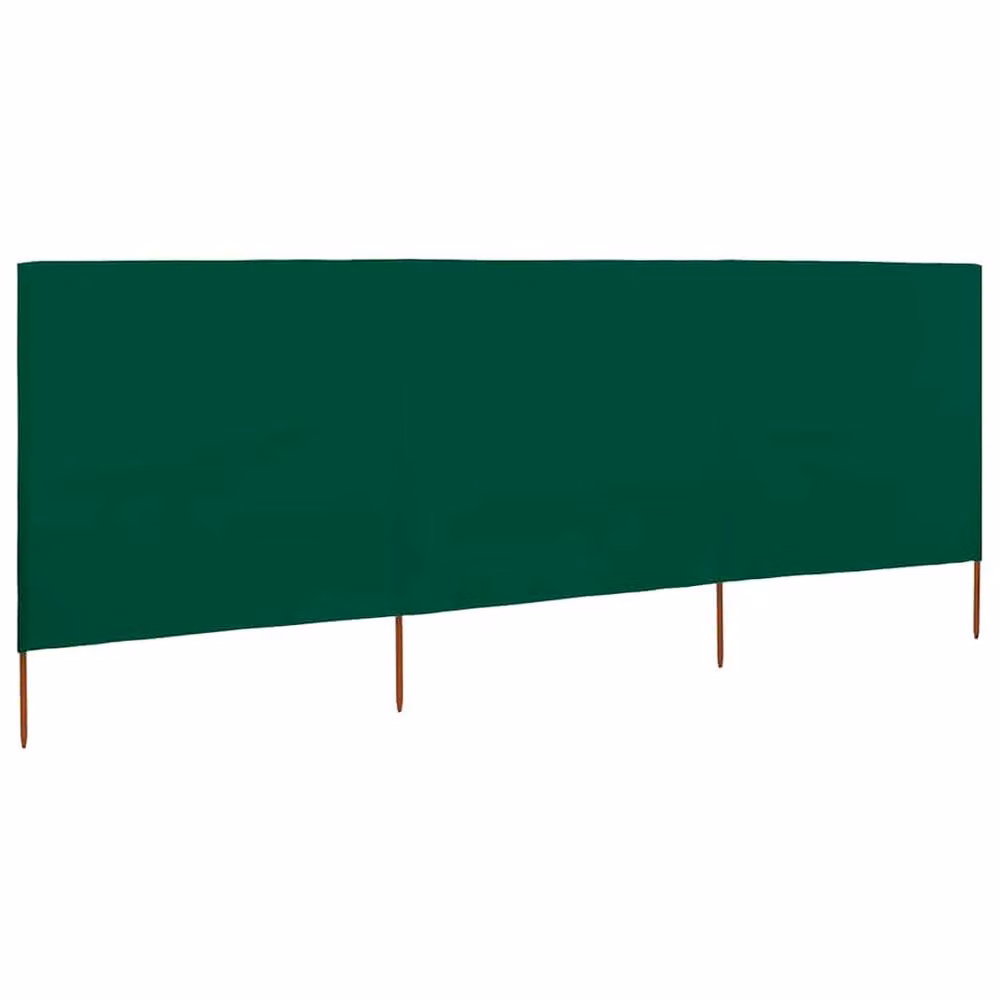 Berkfield Home 3-Panel Freestanding Wooden Paravent Wind Screen, Green, W: 400 cm, H: 80 cm – 2