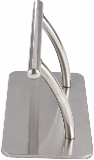 FLAVORA Modern Silver Stainless Steel Footrest with Metal Frame – 1