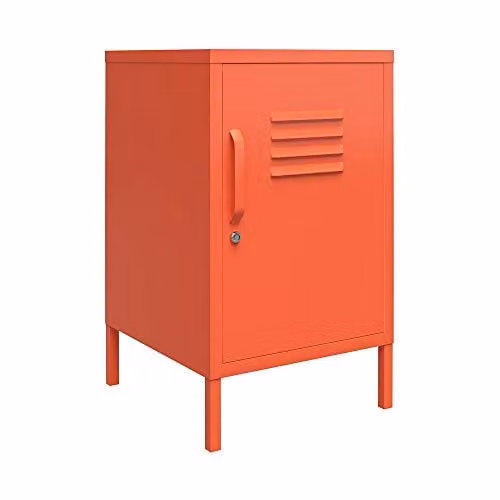 DHP Cache Metal Locker End Table in Orange, W/D/H: 40 x 38 x 68.89 cm – 1
