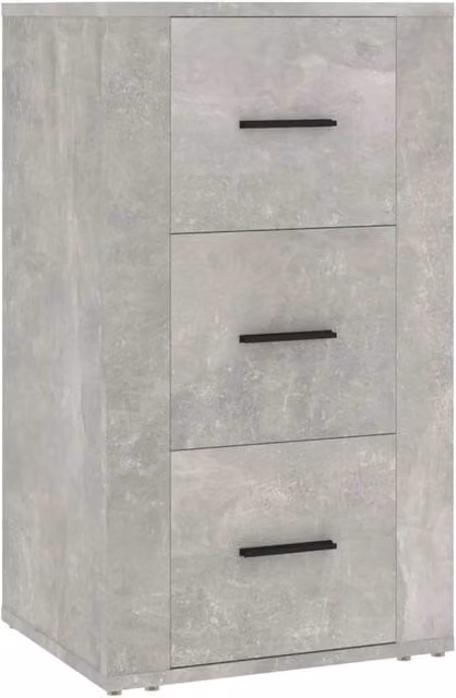 Berkfield Home Sideboard in Concrete Grey, Engineered Wood, W/D/H: 40 x 33 x 70 cm