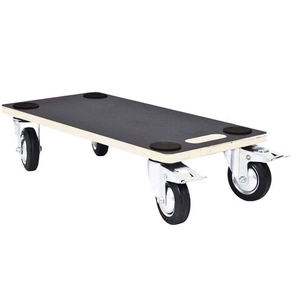 FLAVORA 4 Wheel Heavy Duty Transport Dolly Moving Platform in Black – 2