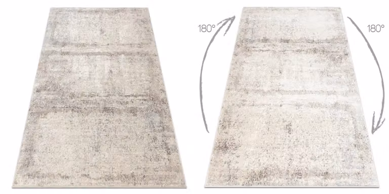 RugsX Fusion Geometric Modern Rectangular Rug in Yellow and White, W: 80 cm, L: 150 cm