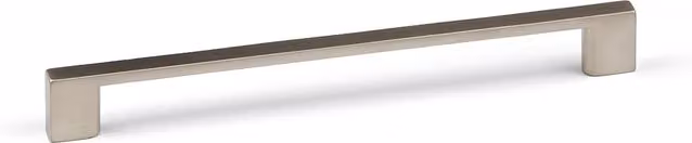 Handle & Home Square D-Bar Cabinet Handle in Brushed Nickel Matt Silver Grey