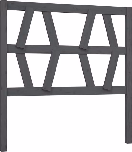 Berkfield Home Grey Rustic Solid Pine Wood Bed Headboard W/D/H: 96 x 4 x 100 cm – 1