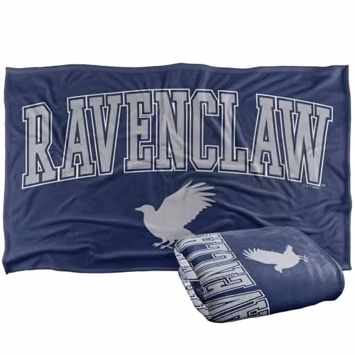 LOGOVISION Harry Potter Ravenclaw Arched Raven Super Soft Silky Touch Fleece Throw Blanket, Multicolour, W: 91.44 cm, L: 147 cm