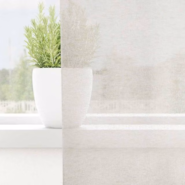 Berkfield Home Plain Polyester Fabric Panel Curtains, 2 Pack, Beige, W: 140 cm, H: 260 cm