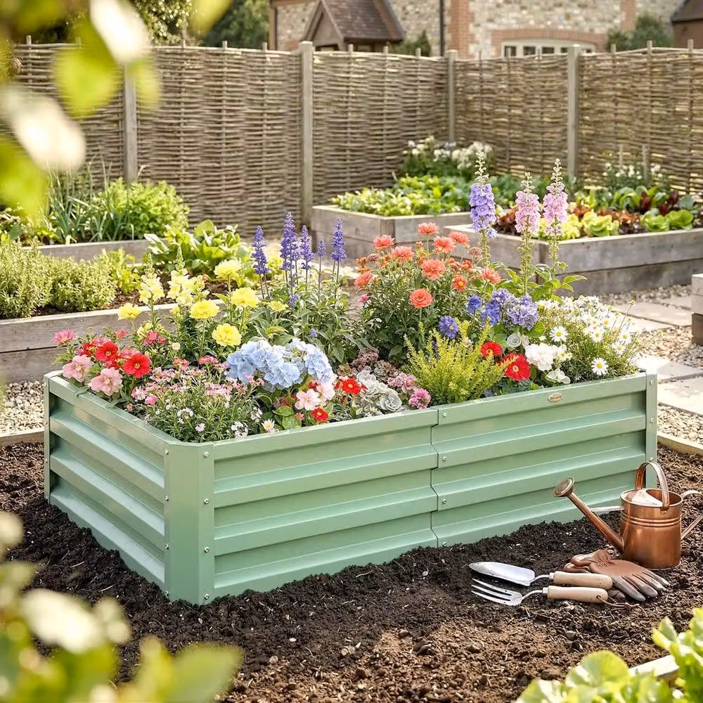KORVIXA Green Raised Garden Bed Elevated Planter Box W/D/H: 120 x 60 x 30.5 cm – 3