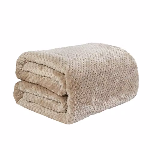 Dreamscene Mink Cream Waffle Faux Fur Throw Blanket, W/D/H: 150 x 200 cm – 1