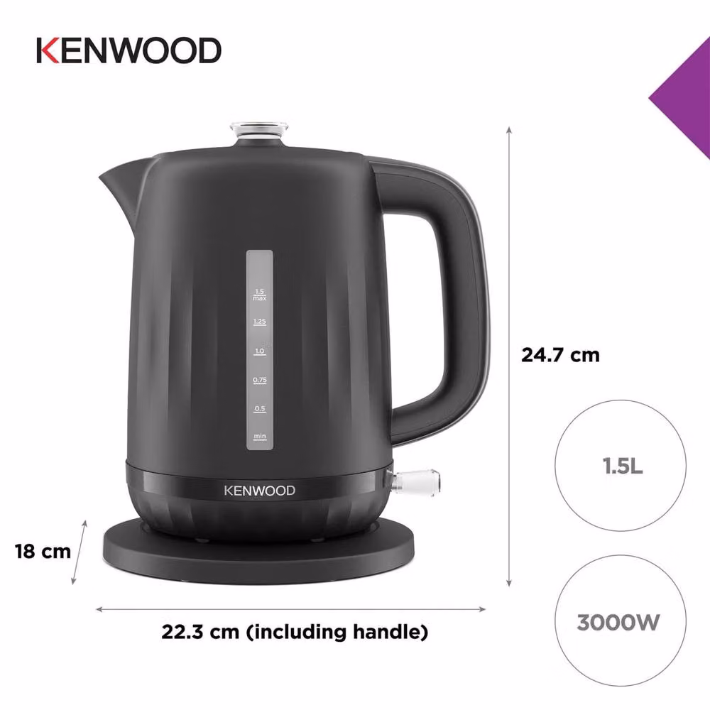 Kenwood Ripple Electric Kettle, 1.5L, Black – 4