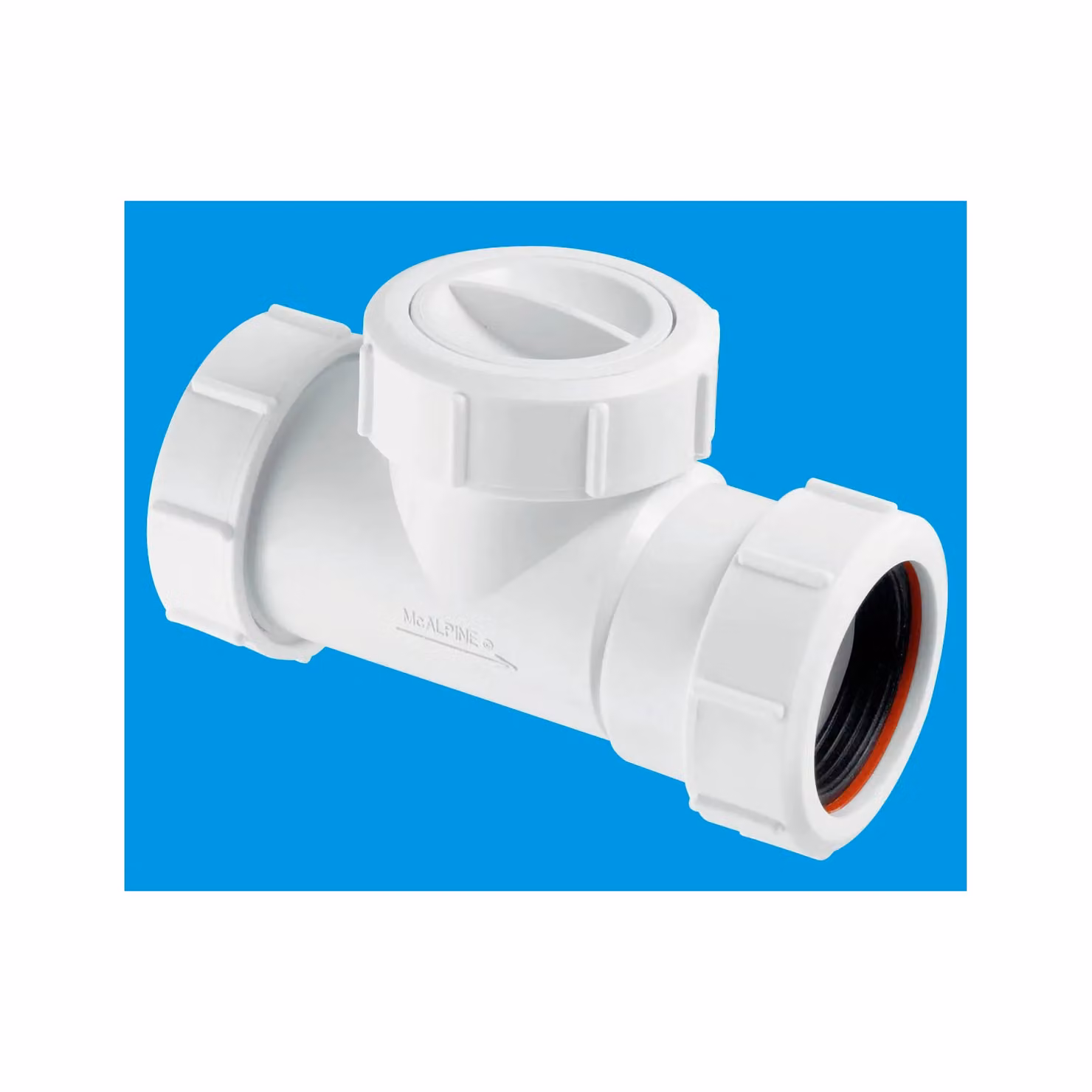 McAlpine 1.5 inch Multifit In-Line Non-Return Valve in White – 2