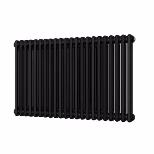 UK Radiators Black 2 Column Steel Horizontal Radiator H 600mm x W 988mm – 2