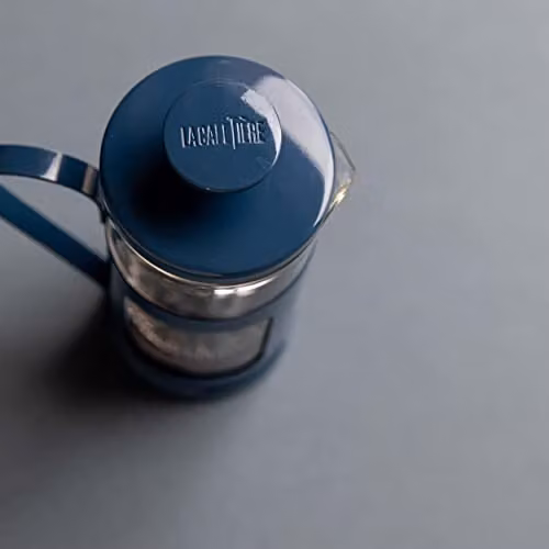 La Cafetiere Monaco Glass and Stainless Steel Cafetiere, Blue, H 18.2 x W 13.5 x D 7.2 cm – 3