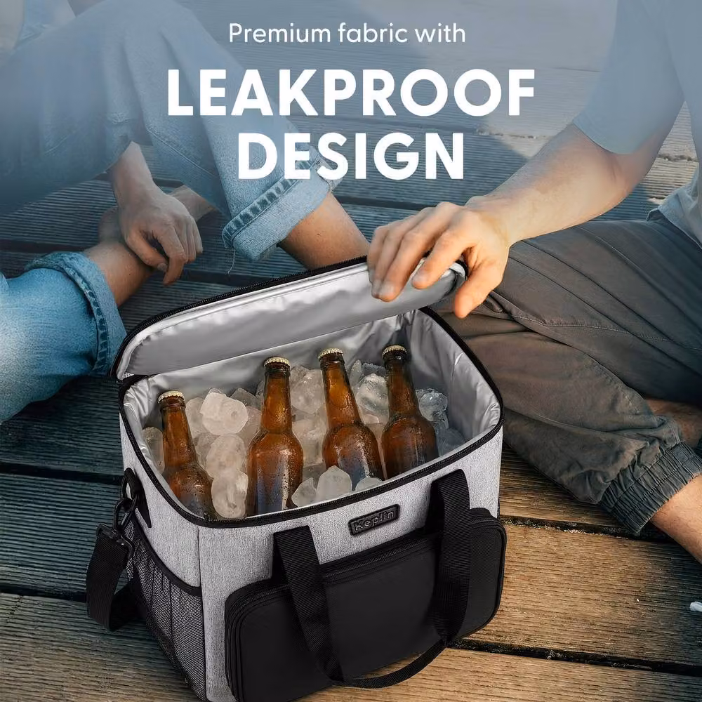 Keplin Insulated Leakproof Cooler Bag, Grey, 27l, W: 35 cm, D: 28 cm, H: 28 cm – 3