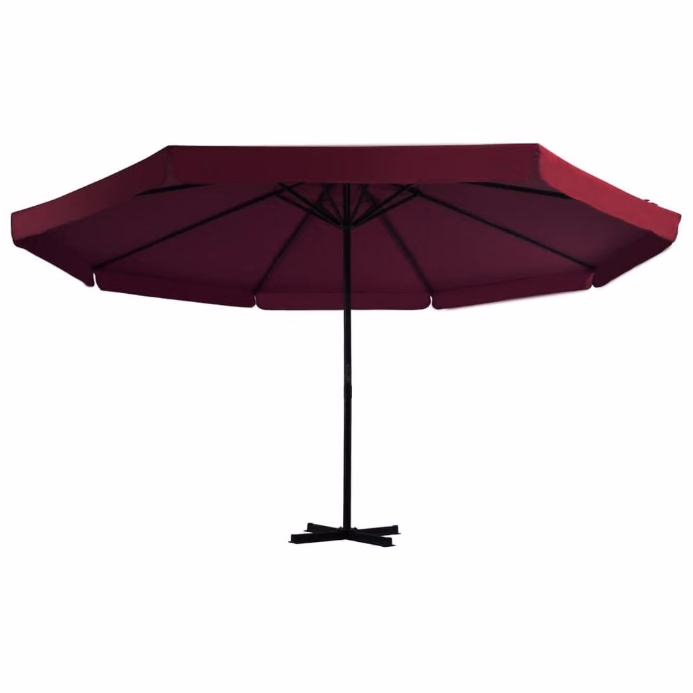 Berkfield Home Outdoor Parasol with Aluminium Pole, Bordeaux Red, 500 cm – 2