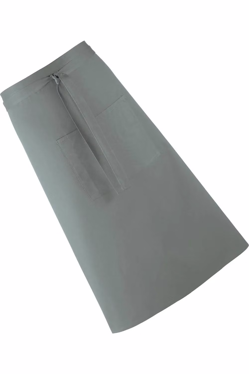 Premier Colours Pack of 2 Long Continental Style Bar Aprons in Grey Poly-Cotton – 2