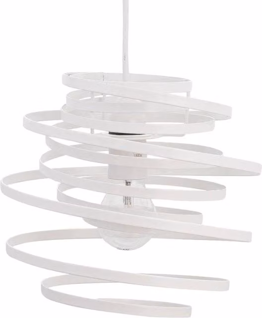 First Choice Lighting White Metal Swirl Easy Fit Lamp Shade – 1
